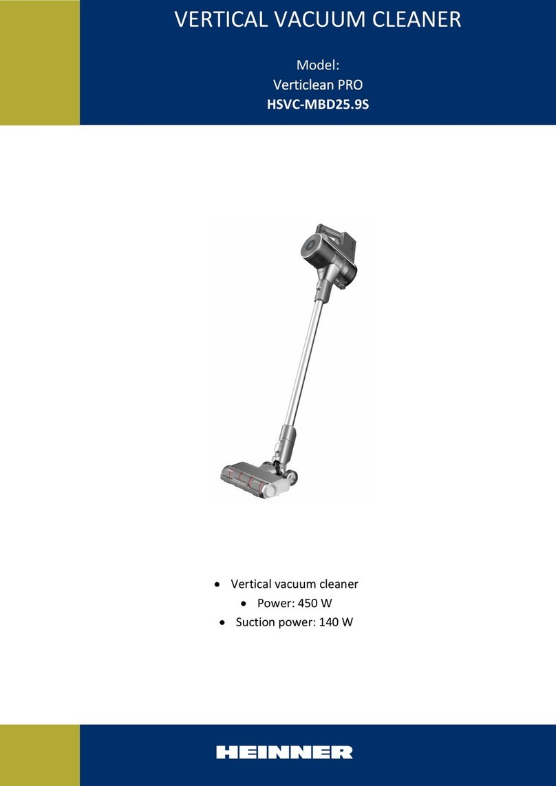 Heinner Verticlean PRO HSVC-MBD25.9S User manual