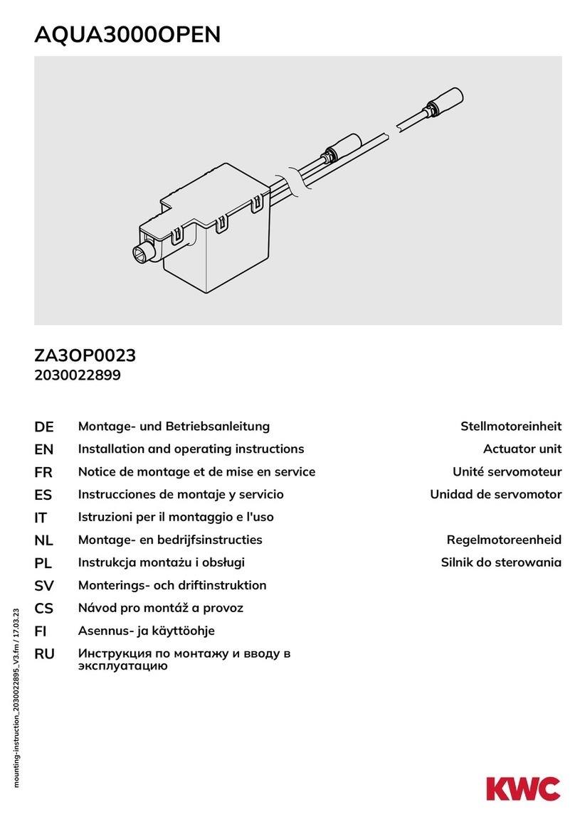 KWC AQUA3000OPEN Installation and operating instructions