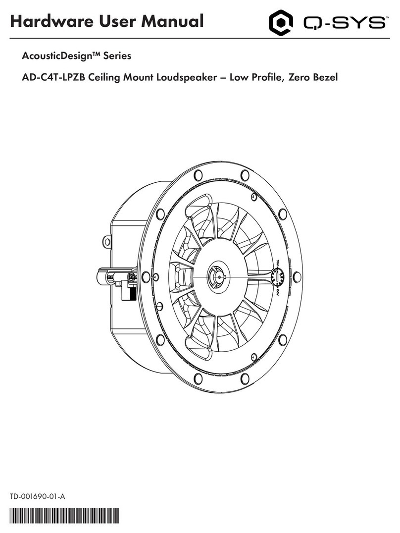 QSC AcousticDesign Series Hardware user manual