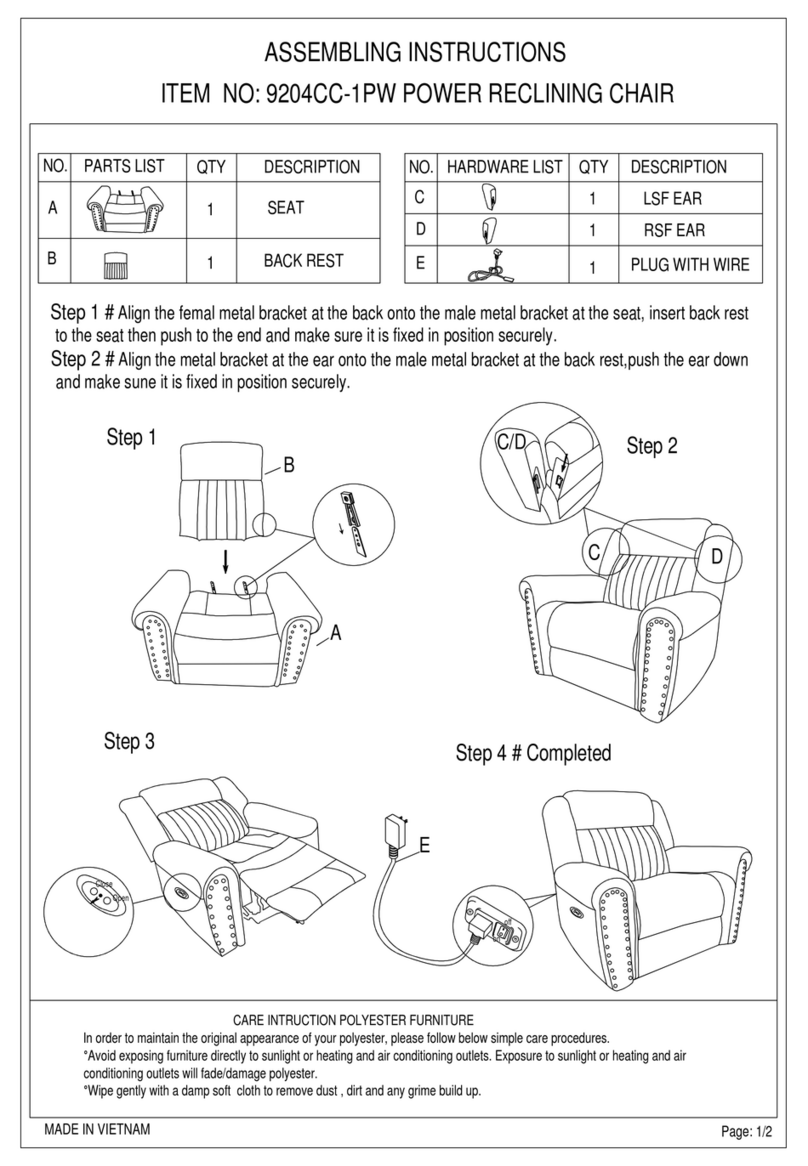 Homelegance 9204CC-1PW Assembling instructions