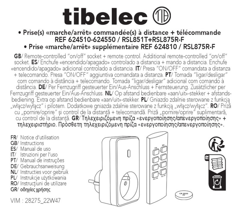 tibelec RSL875R-F manual