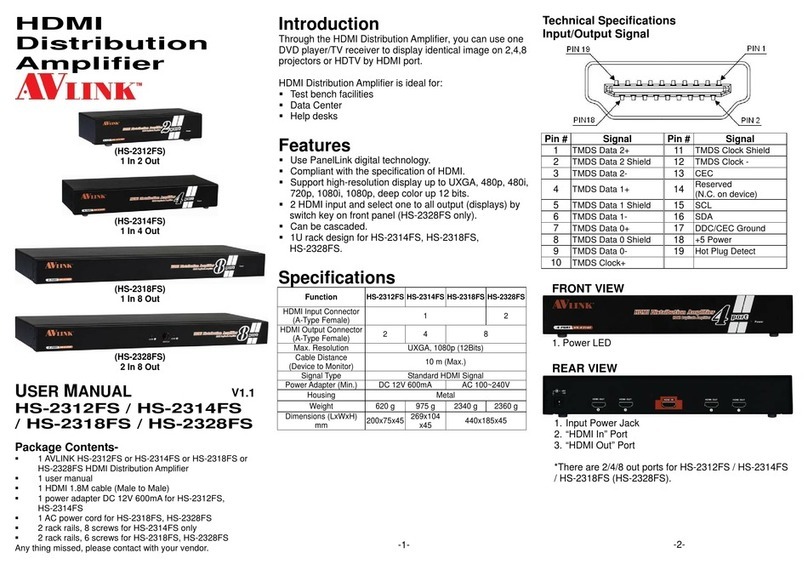 AVLink HS-2314FS user manual