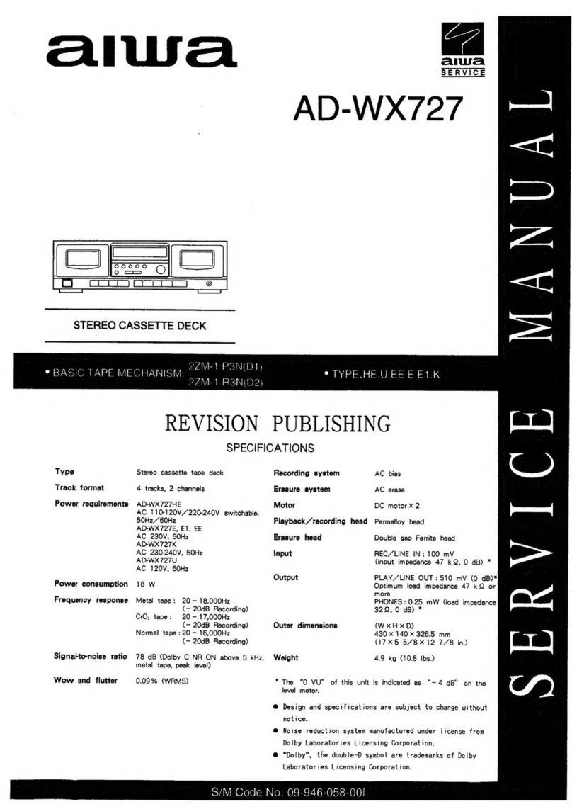 Aiwa AD-WX727 User manual