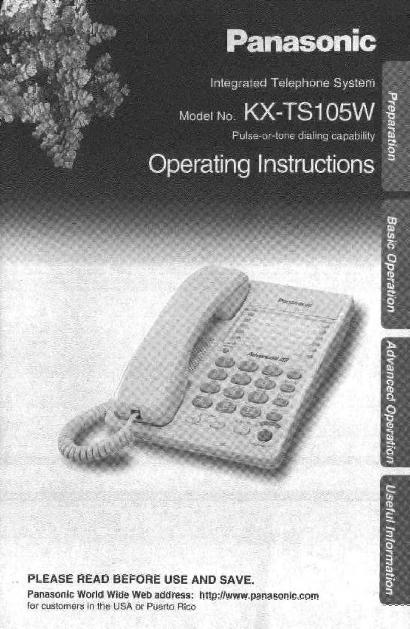 Panasonic KX-TS105W User manual