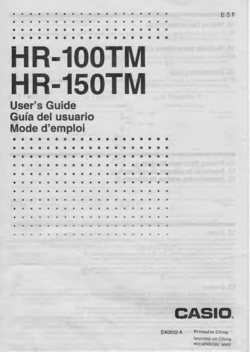 Casio HR-100TM User manual