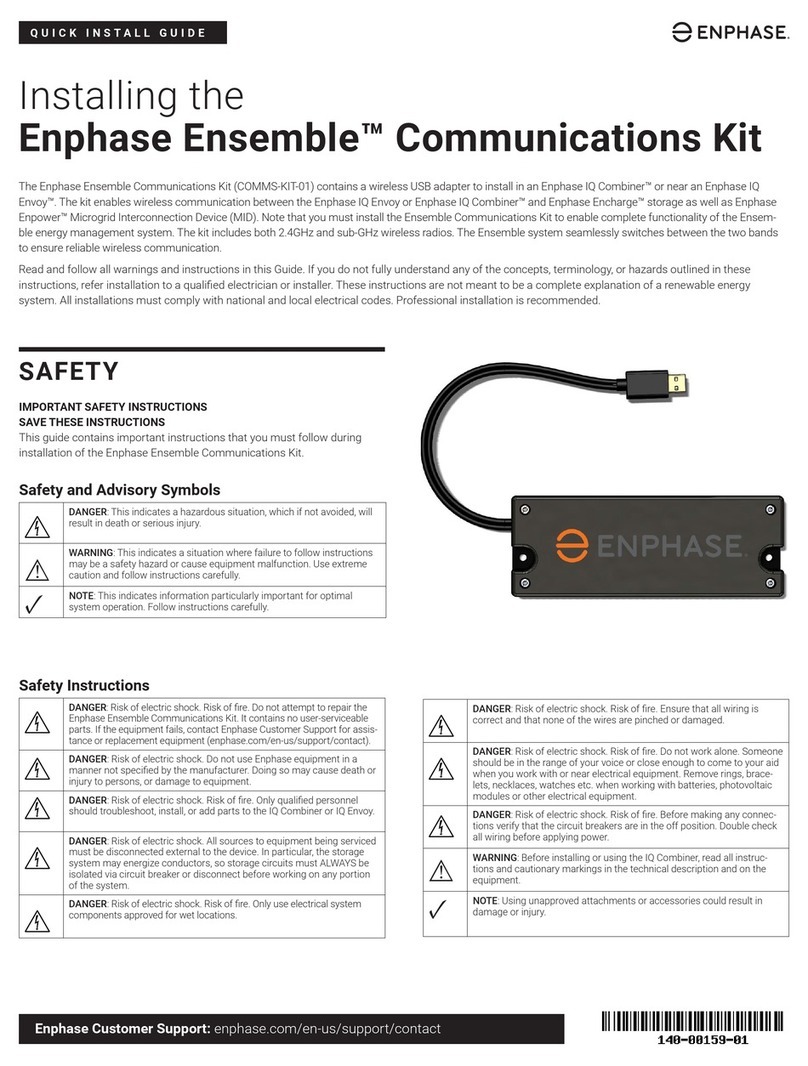 enphase Ensemble COMMS-KIT-01 User manual