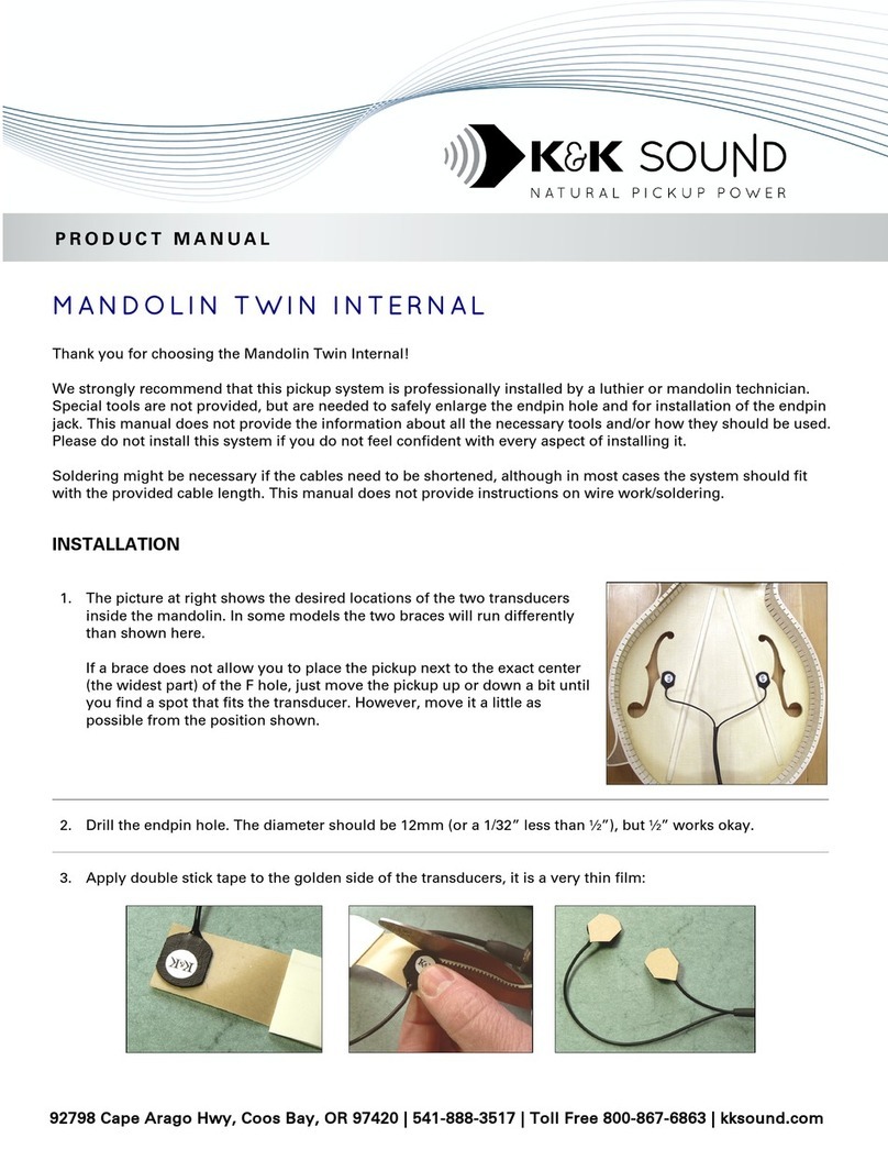 K&K Sound MANDOLIN TWIN INTERNAL product manual