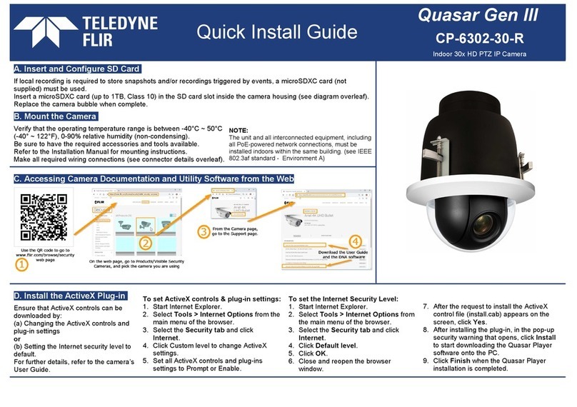 TELEDYNE FLIR QuasarGen III Quick install guide