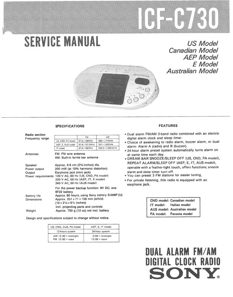 Sony ICF-C730 User manual