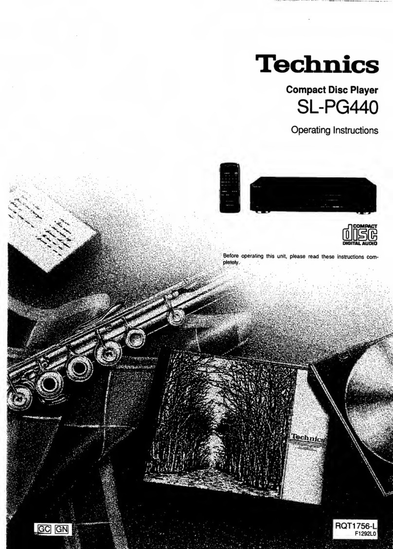 Technics SL-PG440 User manual