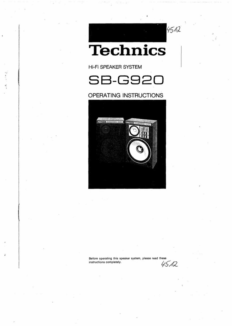 Technics SB-G920 User manual