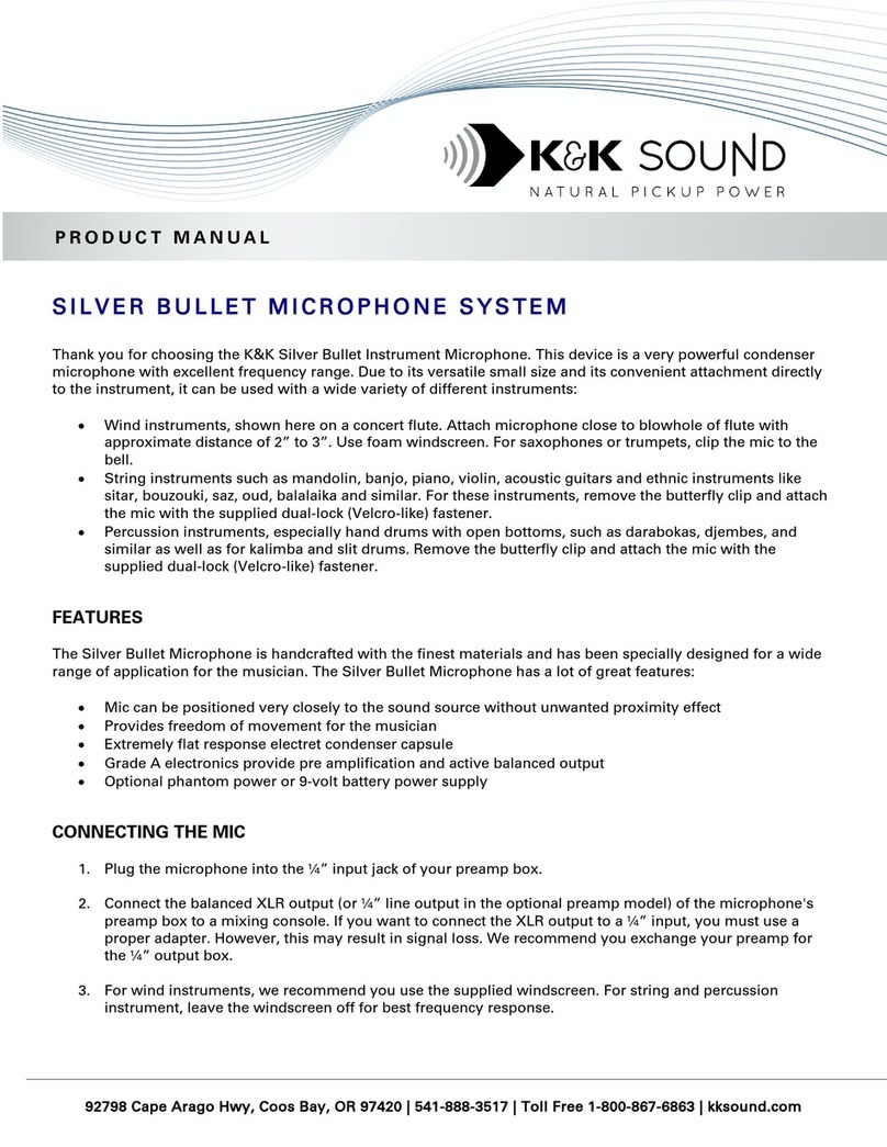 K&K Sound SILVER BULLET MICROPHONE SYSTEM product manual