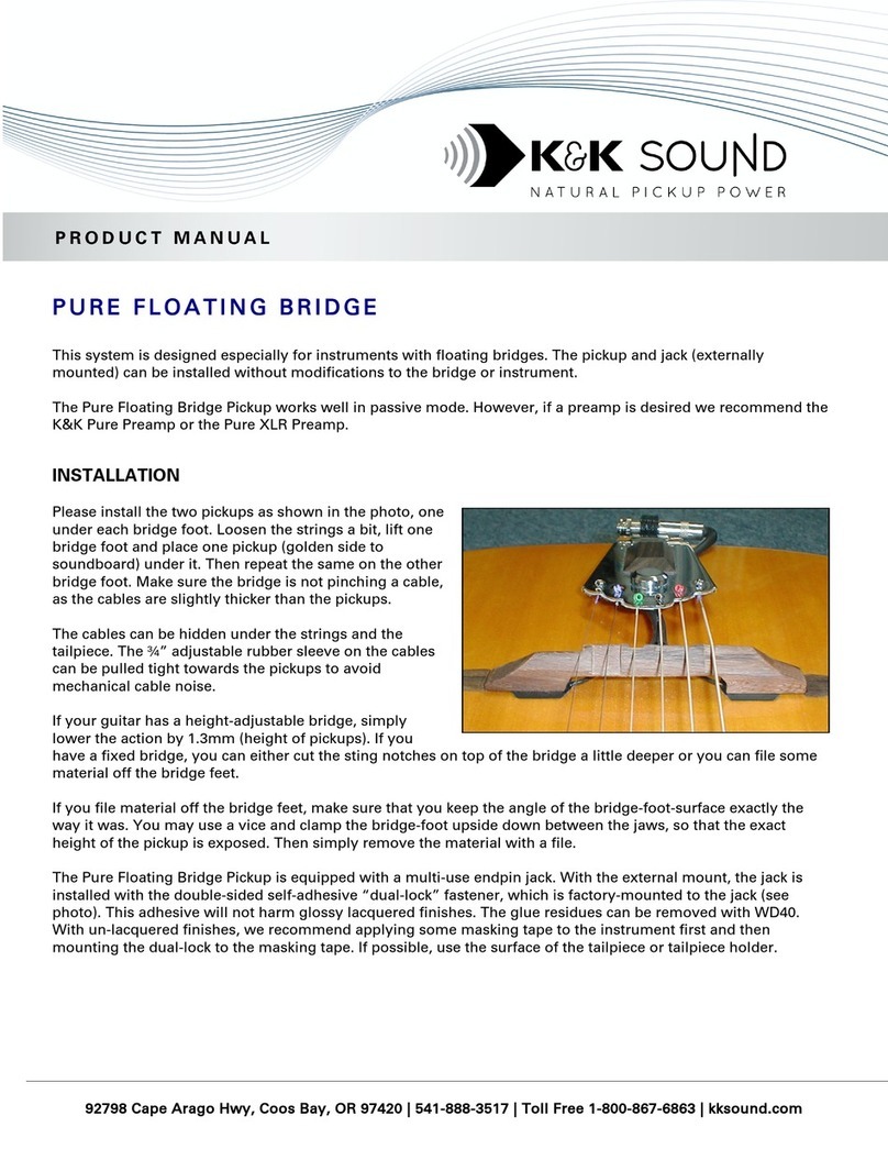 K&K Sound PURE FLOATING BRIDGE product manual