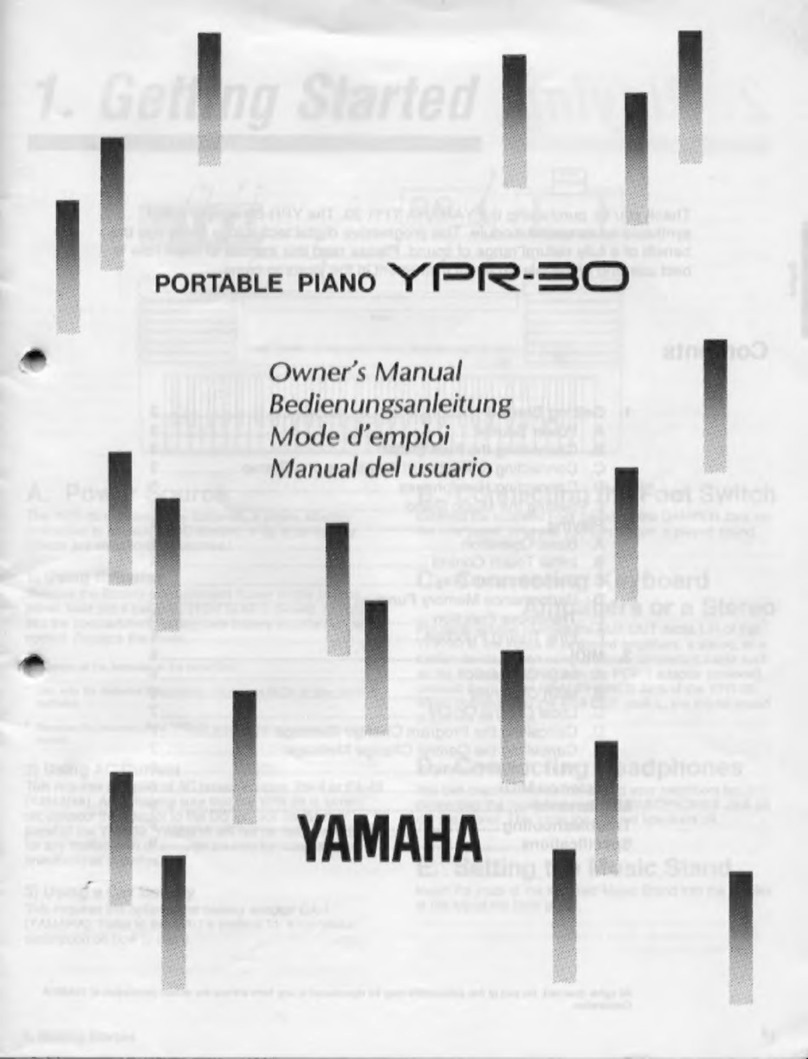 Yamaha YPR-30 owner's manual