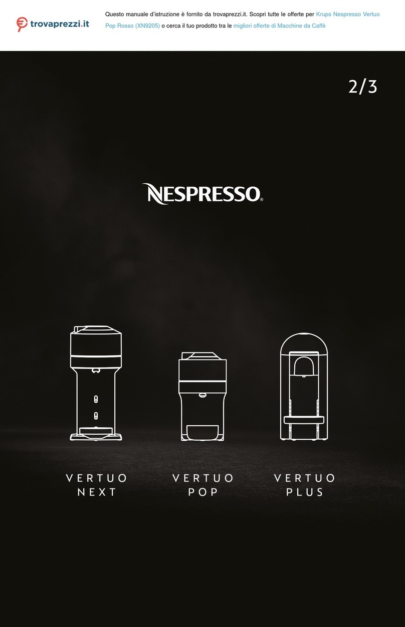 Nespresso VERTUO POP XN9205 manual