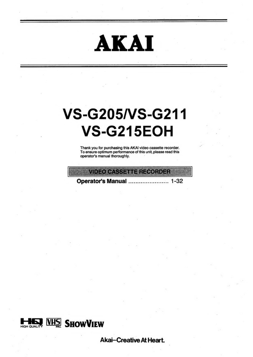 Akai VS-G205 User manual Akai VS-G205 User manual