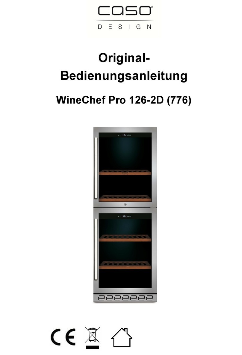 Caso WineChef Pro 126-2D Installation instructions Caso WineChef Pro 126-2D Installation instructions