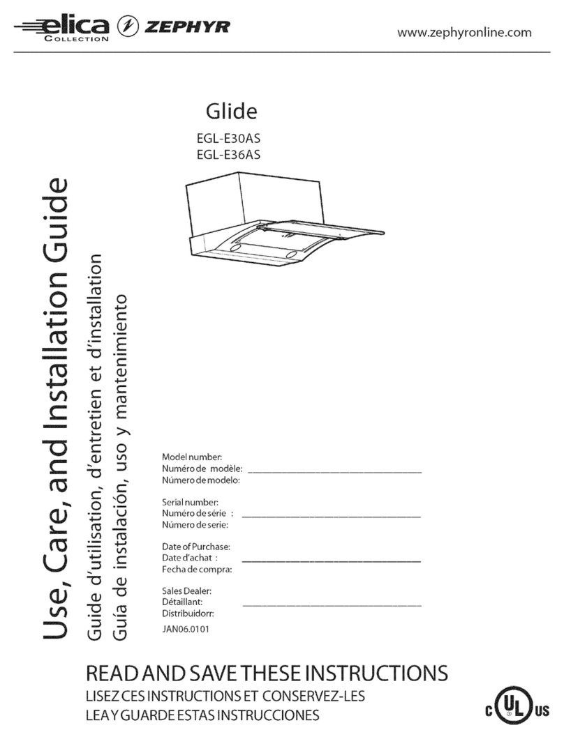 Zephyr elica Glide Installation guide