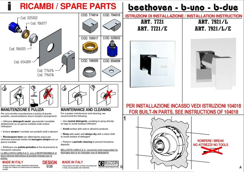 Sogno 7921/L installation instructions
