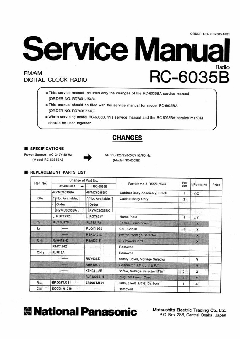 Panasonic National RC-6035B User manual