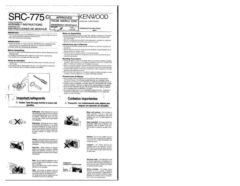 Kenwood SRC-775 User manual