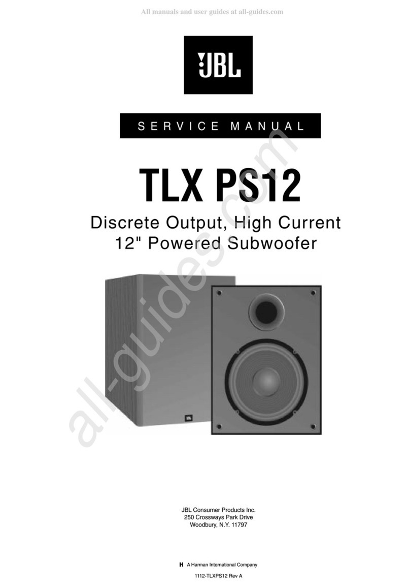 JBL TLX PS12 Service manual