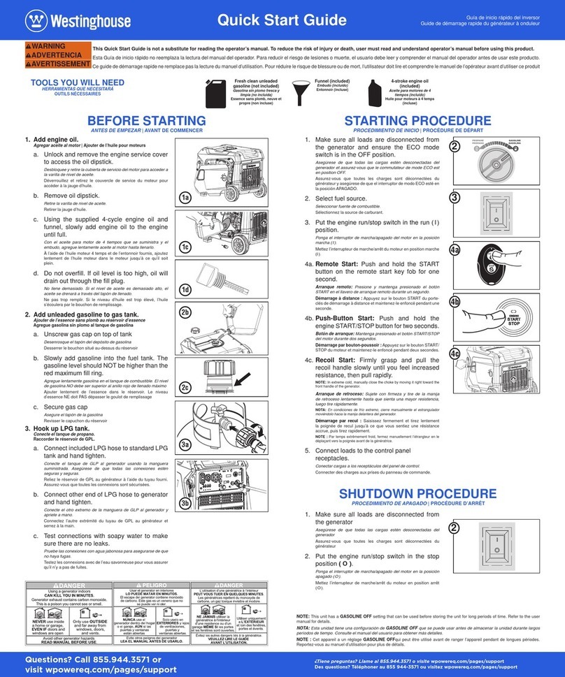 Westinghouse iGen11000DFc User manual