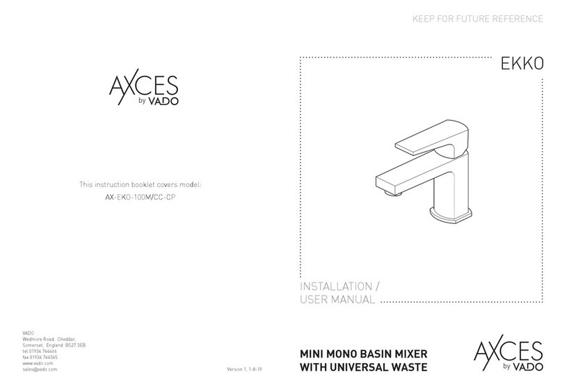 VADO AXCES EKKO AX-EKO-100M/CC-CP Instruction Manual