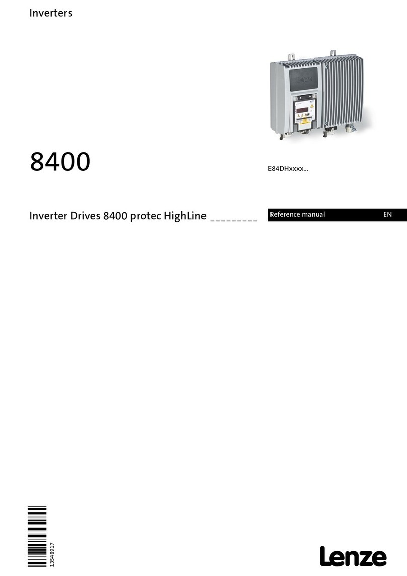 Lenze protec HighLine 8400 User manual Lenze protec HighLine 8400 User manual
