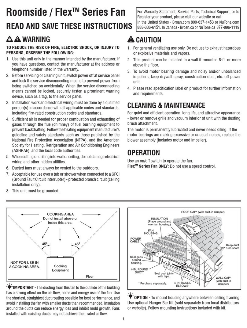 Broan Roomside / Flex Seres instructions
