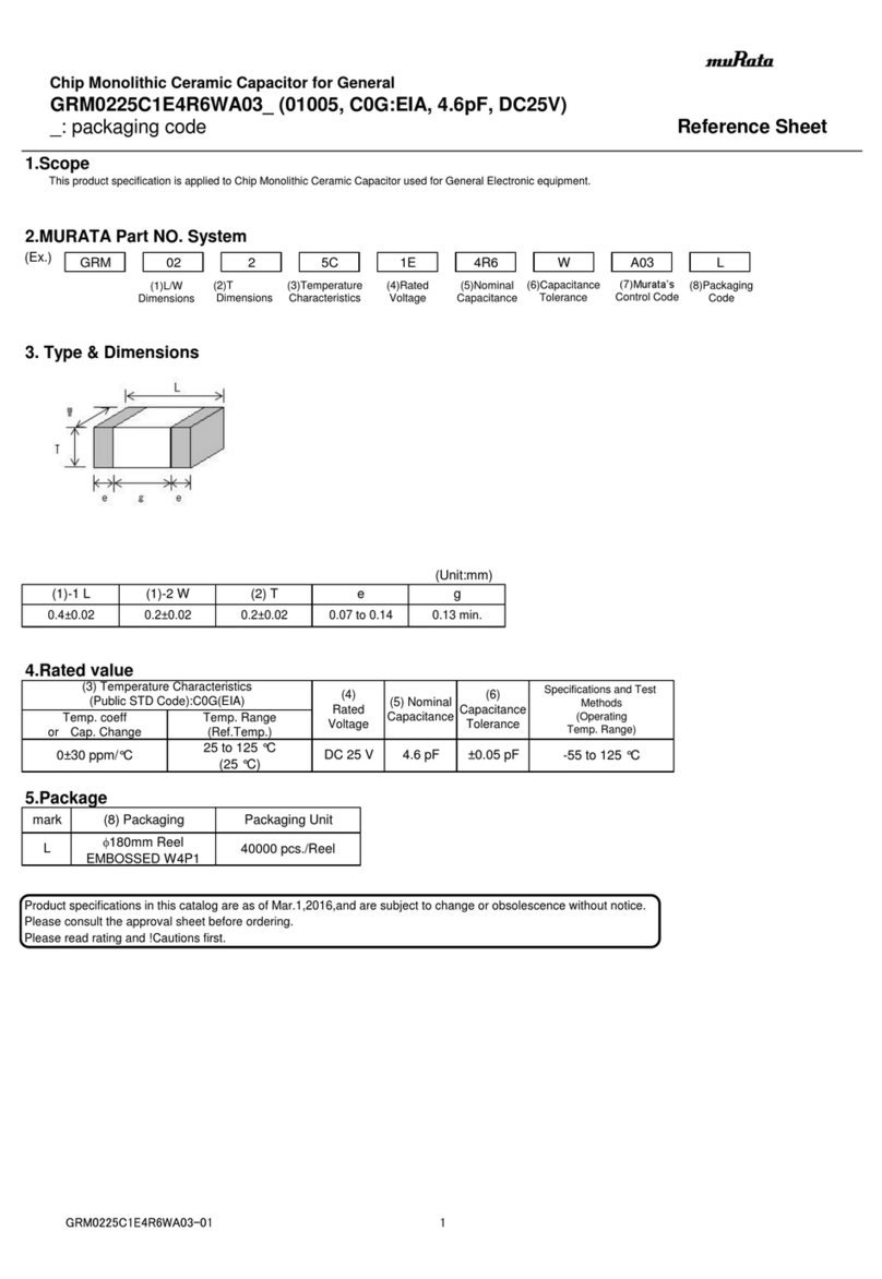 Murata GRM0225C1E4R6WA03 Series User manual Murata GRM0225C1E4R6WA03 Series User manual