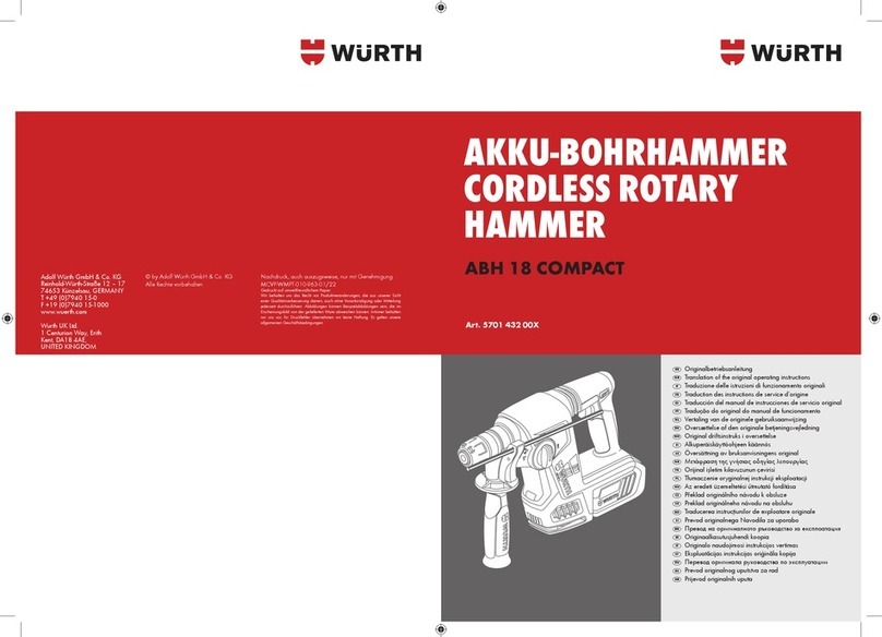 Würth 5701 432 00X Translation of the original operating instructions