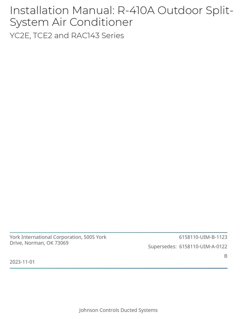 Johnson Controls TCE2 Series User manual