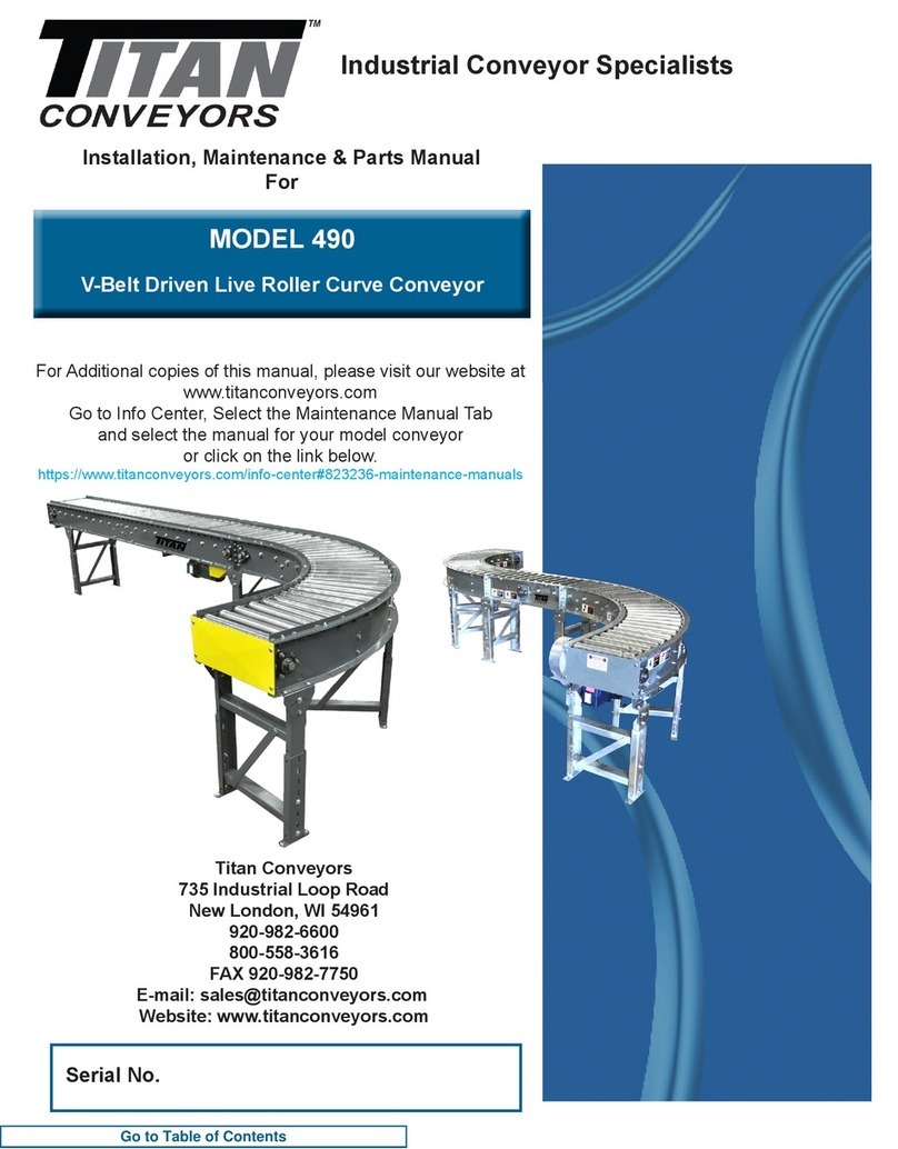 Titan 490 Installation, maintenance & parts manual