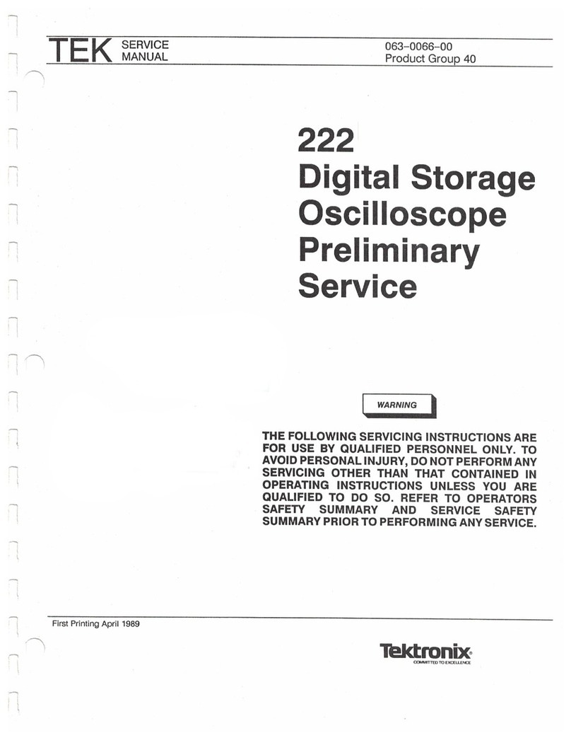 Tektronix TEK 222 User manual