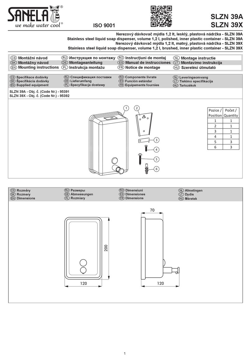 Sanela SLZN 39A Mounting instructions Sanela SLZN 39A Mounting instructions