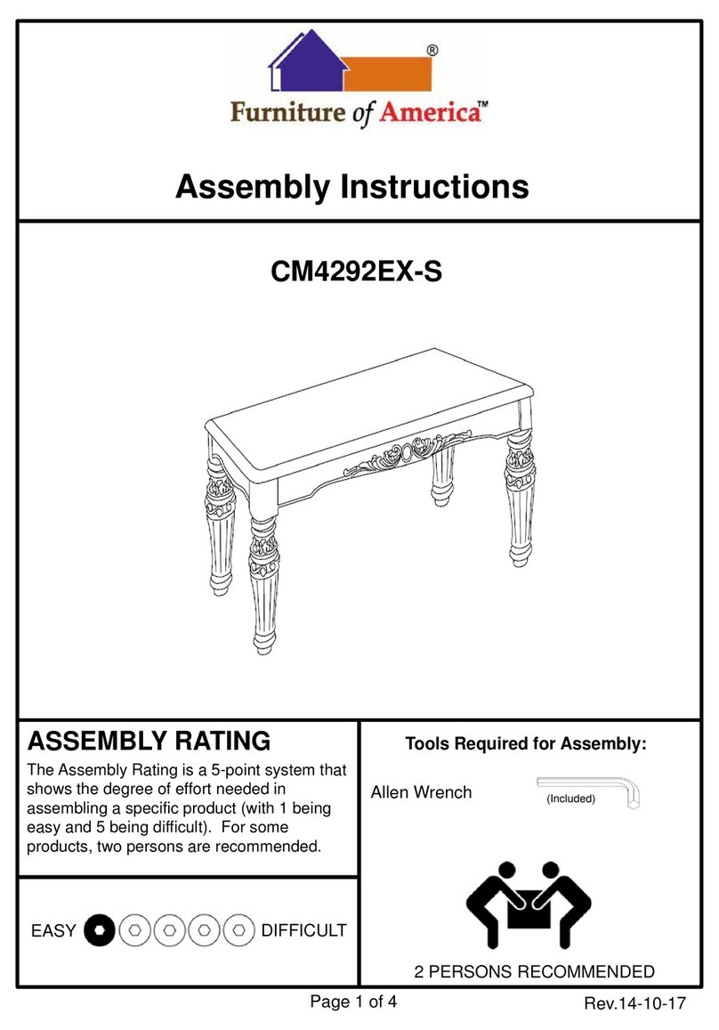 Furniture of America CM4292EX-S Assembly instructions Furniture of America CM4292EX-S Assembly instructions