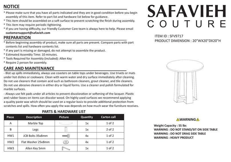 SAFAVIEH COUTURE Trenton SFV9717 manual