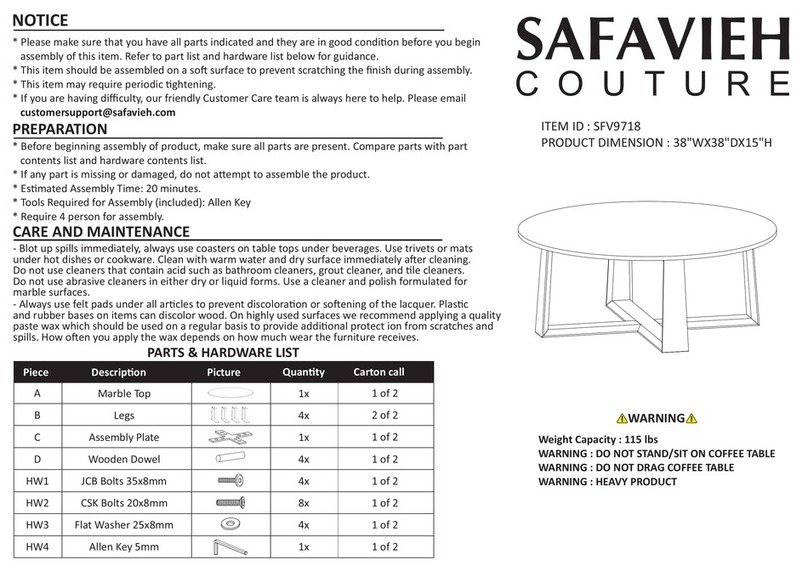 SAFAVIEH COUTURE Trenton SFV9718 manual