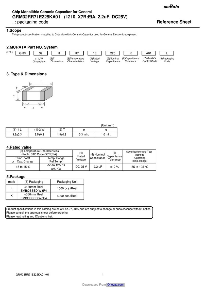 Murata GRM32RR71E225KA01 Series User manual Murata GRM32RR71E225KA01 Series User manual