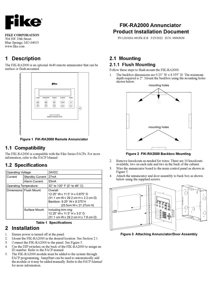 Fike FIK-RA2000 Technical manual