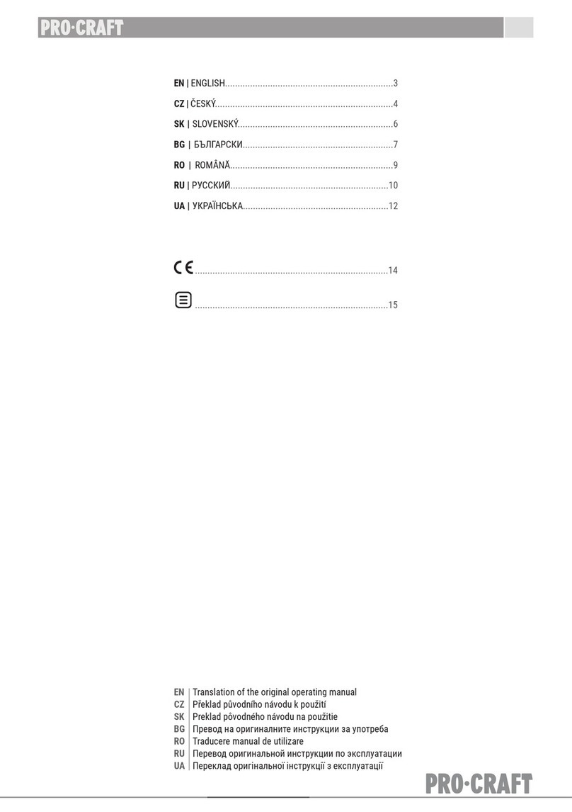 PROCRAFT VC1550 Translation of the original operating manual