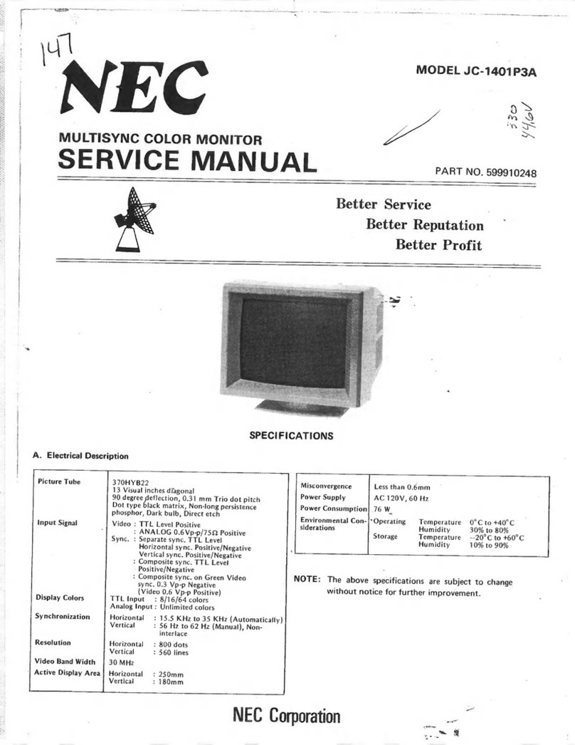 NEC JC-1401P3A Service manual