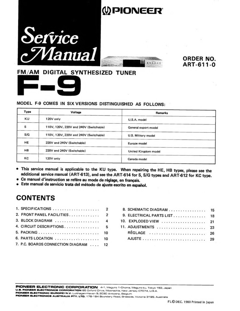 Pioneer F-9 User manual