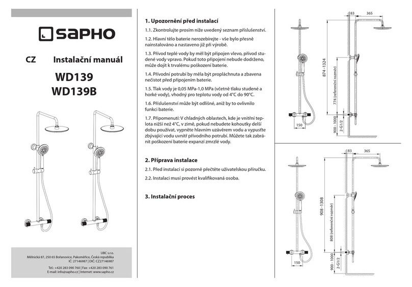 Sapho WD139 User manual