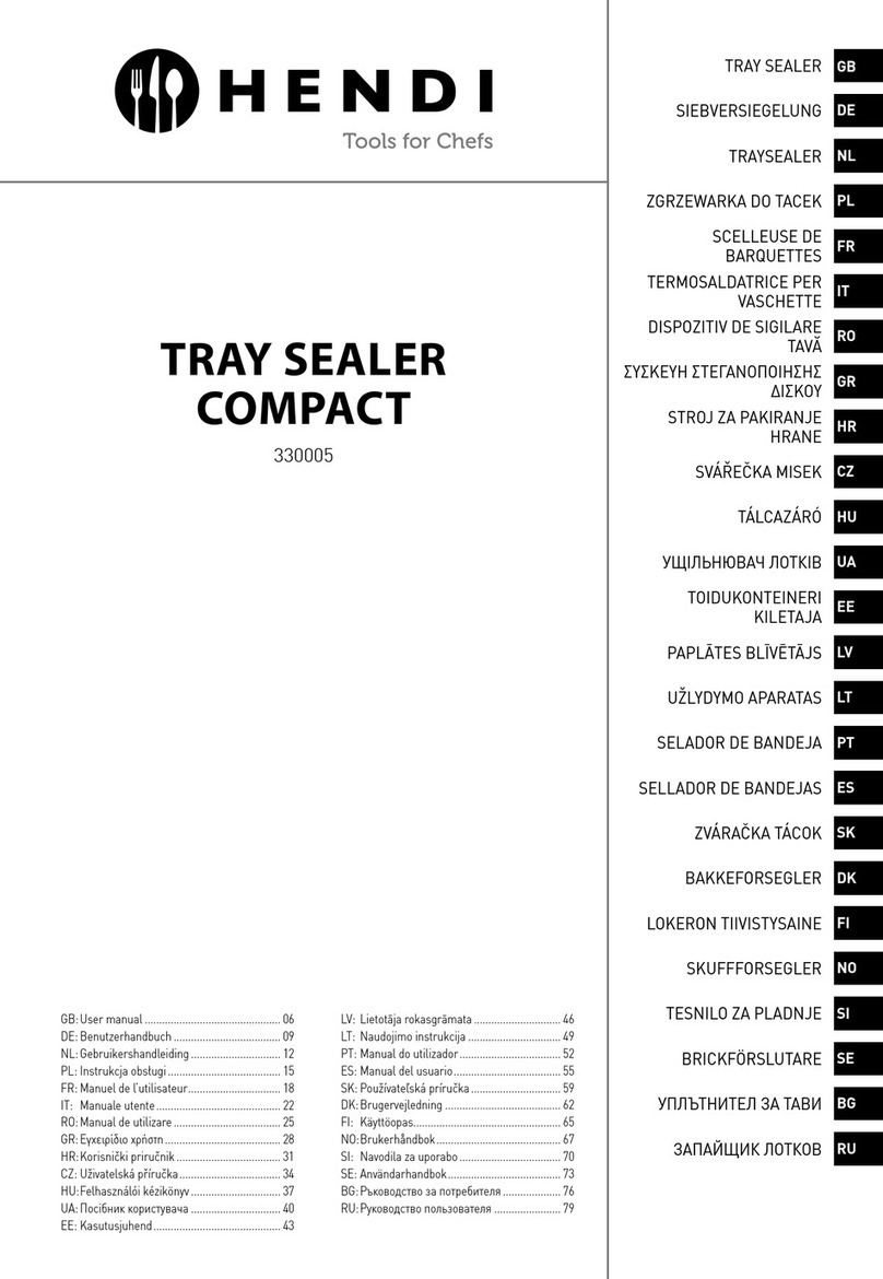 Hendi TRAY SEALER COMPACT user manual