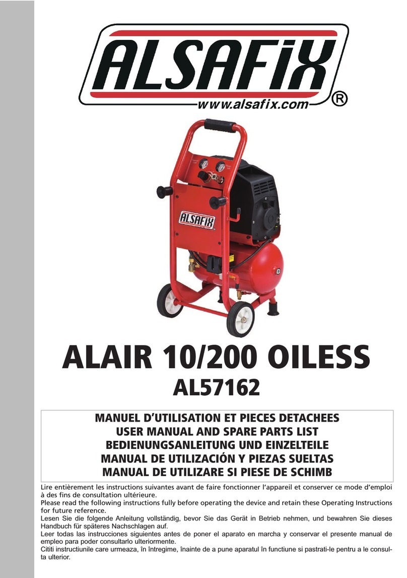 Alsafix ALAIR 10/200 OILESS User manual and  spare parts list