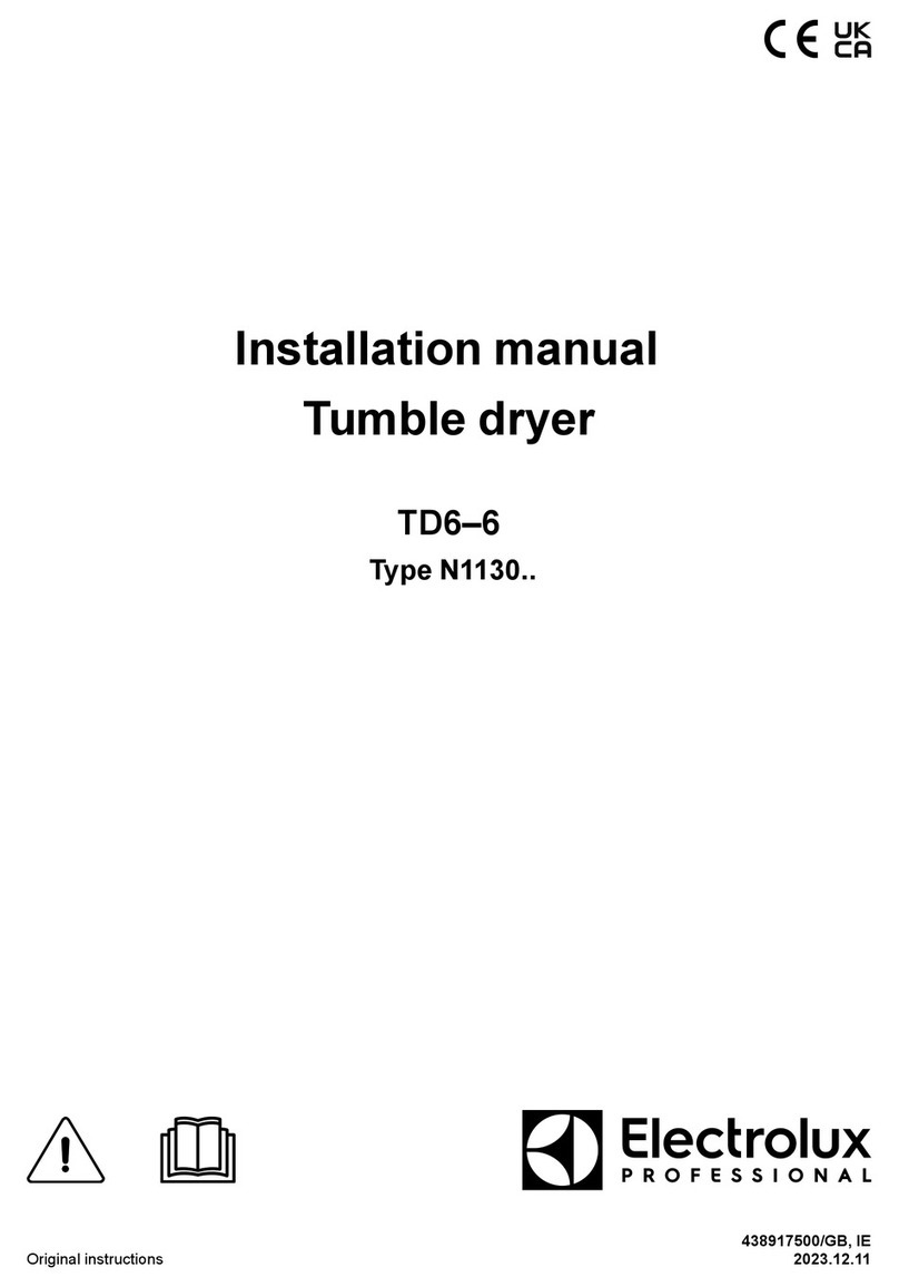 Electrolux Professional TD6 6 installation manual
