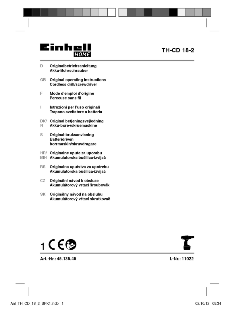 EINHELL HOME TH-CD 18-2 User manual