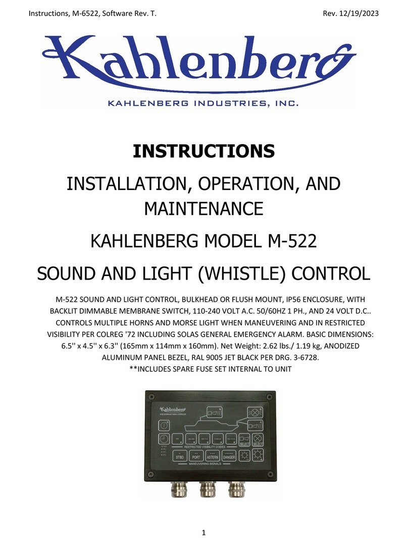 Kahlenberg M-522 User manual